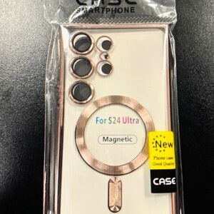Magnetic Phone Case for S24 Ultra - Rose Gold